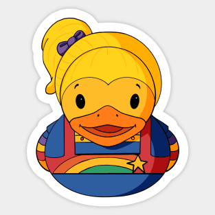 Rainbow Brite Rubber Duck Sticker